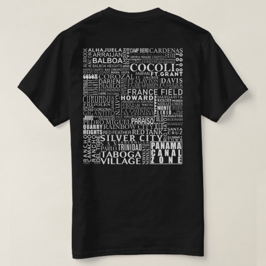 Panama Canale Zone Jeden Standort T-Shirt (Design Rückseite)