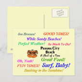 Panama City Beach Crab Postkarte (Vorne/Hinten)