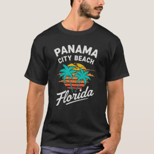 Panama City Beach FL Retro Sunset Graphic T-Shirt
