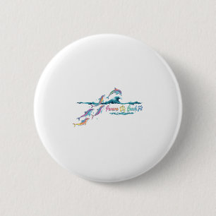 Panama City Beach Florida Bunter Delfinliebhaber B Button