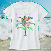 Panama City Beach Florida farbenfrohe Bright Palm T-Shirt