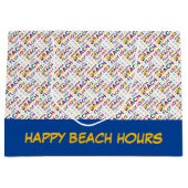 Panama City Beach, Florida. Farbiges Textmuster Große Geschenktüte (Vorderseite)