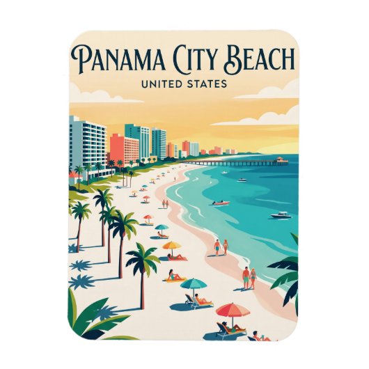 Panama City Beach Florida Magnet (Vertikal)