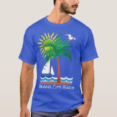 Panama City Beach Florida Palm Sailboat und Sun T- T-Shirt (Vorderseite)