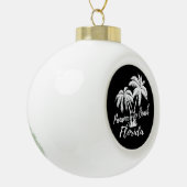 Panama City Beach Florida Palm Tree Beach Keramik Kugel-Ornament (Links)