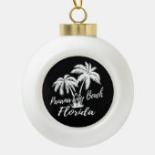 Panama City Beach Florida Palm Tree Beach Keramik Kugel-Ornament (Vorderseite)