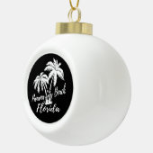 Panama City Beach Florida Palm Tree Beach Keramik Kugel-Ornament (Rechts)