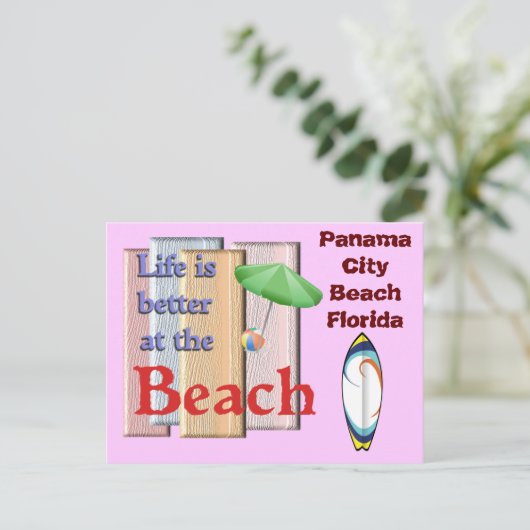 Panama City Beach Florida - Postkarte (Stehend Vorderseite)