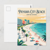 Panama City Beach Florida Postkarte (Vorne/Hinten)