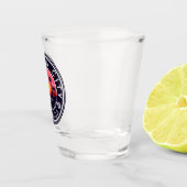 Panama City Beach Florida Retro Sunset Palm Tree Schnapsglas (Rechts)