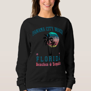 Panama City Beach Florida Retro Vintage Palmen Sweatshirt