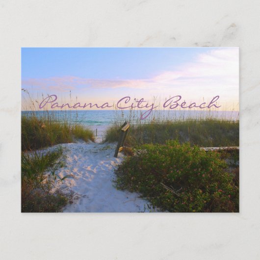 Panama City Beach Florida Sunset Beach Walkway Postkarte (Vorderseite)