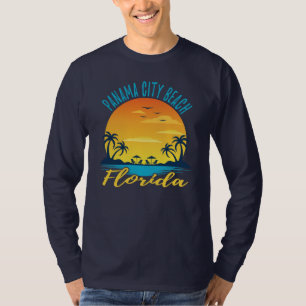 Panama City Beach Florida Sunset Retro Urlaub T-Shirt