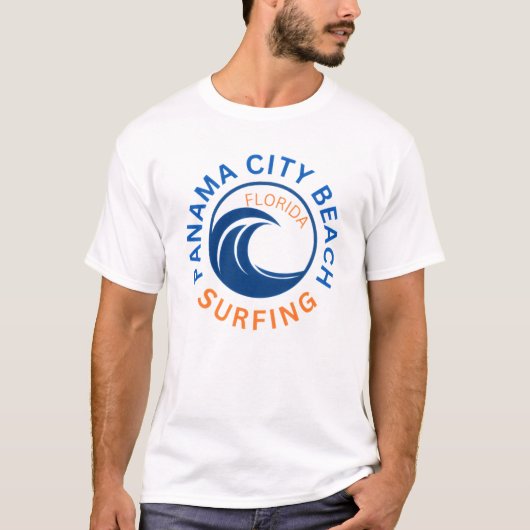 Panama City Beach Florida Surfing T-Shirt (Vorderseite)