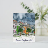 Panama City Beach Florida Tropenkunst Postkarte (Stehend Vorderseite)