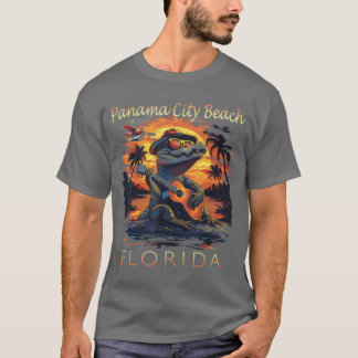 Panama City Beach Florida Vacation Cute Alligator T-Shirt