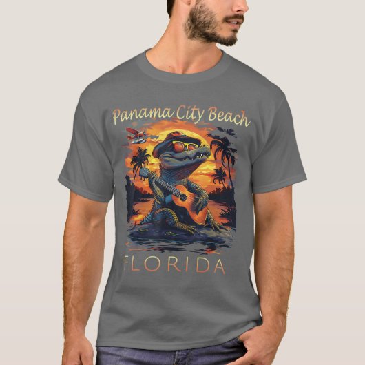 Panama City Beach Florida Vacation Cute Alligator T-Shirt (Vorderseite)