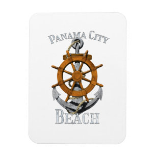 Panama City Beach Florida Vacation Nautical Anchor Magnet