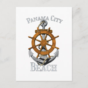 Panama City Beach Florida Vacation Nautical Anchor Postkarte