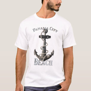 Panama City Beach Florida Vacation Nautical Anchor T-Shirt