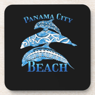 Panama City Beach Florida Vacation Tribal Dolphins Getränkeuntersetzer