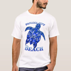 Panama City Beach Florida Vacation Tribal Turtle T-Shirt