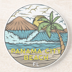 Panama City Beach Florida Vintag Getränkeuntersetzer