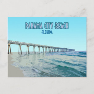 Panama City Beach Florida Vintage Postkarte