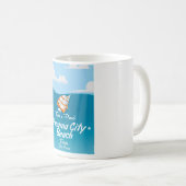 Panama City Beach Florida Vintage Reiseplakat. Kaffeetasse (VorderseiteRechts)