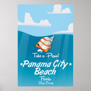 Panama City Beach Florida Vintage Reiseplakat. Poster