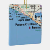 Panama City Beach Karte Keramikornament (Rechts)