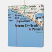 Panama City Beach Karte Keramikornament (Links)