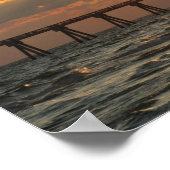 Panama City Beach Pier Sunset Poster (Ecke)