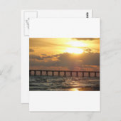 Panama City Beach Pier Sunset Postkarte (Vorne/Hinten)