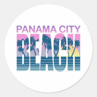 Panama City Beach Runder Aufkleber