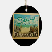 Panama City Beach Vintage Reisen Keramik Ornament (Rechts)