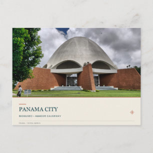 Panama City Biomuseo an der Bucht Postkarte