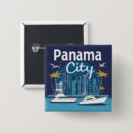 Panama City Button (Vorne & Hinten)