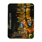 Panama City by Night Wassercolor Skyline Malerei Magnet (Vertikal)