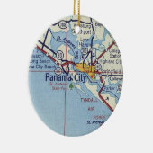 Panama City Fl Vintage Karte Keramik Ornament (Rechts)