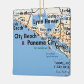 Panama City Florida Karte Keramikornament (Links)