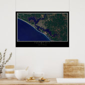 Panama City Florida Satellite Poster Karte (Küche)