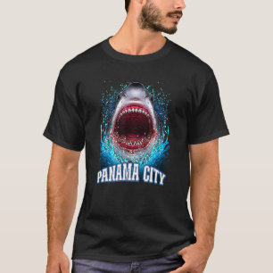 Panama City Florida Urlaub Grosses Weißes Hai Bea T-Shirt