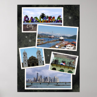 Panama City Foto Collage Poster