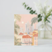 Panama City Gouache Paint Illustration Travel Postkarte (Stehend Vorderseite)