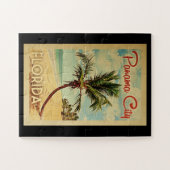 Panama City Palm Tree Vintage Travel Puzzle (Horizontal)