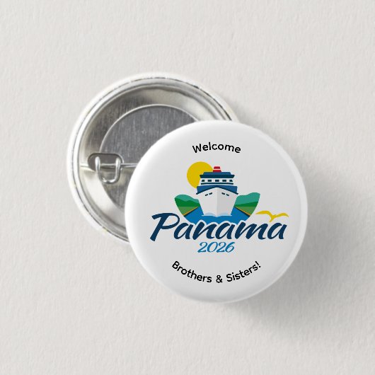 Panama City Panama 2026 International Convention Button (Vorne & Hinten)