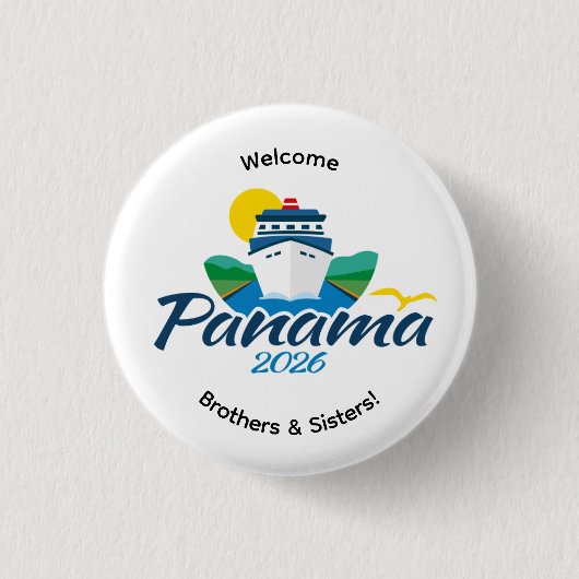 Panama City Panama 2026 International Convention Button (Vorderseite)