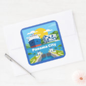 Panama City Panama Quadratischer Aufkleber (Umschlag)