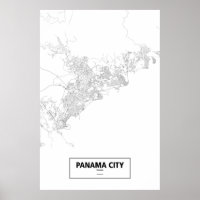 Panama City, Panama (schwarz auf weiß)